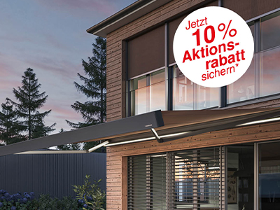 Jetzt 10 % Aktionsrabatt auf G60, H60, K60 & K70 Markisen sichern!